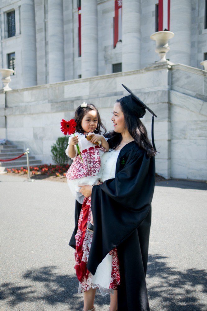 Graduation day with Alma